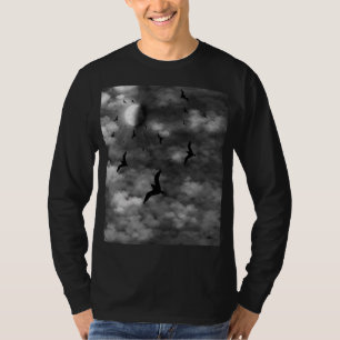 Gotisch shirt met lange mouwen en volle maan nacht
