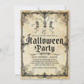 Gotisch Skelet Adult Halloween Party Kaart (Voorkant)
