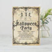  Gotisch Skelet Adult Halloween Party Kaart (Staand voorkant)