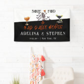Gotisch Skelet Booze Food Bruiloft Foto Achtergron Spandoek (Insitu)
