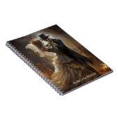 Gotisch Skelet Bruid Groom Halloween Horror Notitieboek (Rechterzijde)