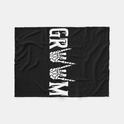 Gotisch skelet bruidegom bruiloft net getrouwd Spo Fleece Deken (Voorkant (Horizontaal))