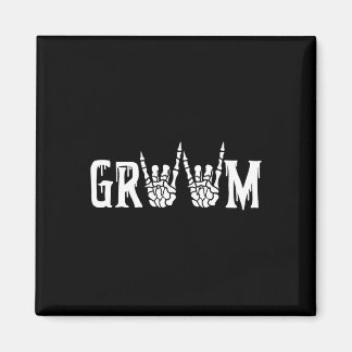 Gotisch skelet bruidegom bruiloft net getrouwd Spo Magneet