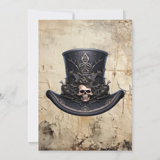 Gotisch Skelet en Potion Halloween Kostuum Party Kaart (Achterkant)