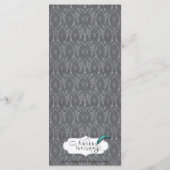 Gotisch Skelet Handen en Rozen Bruiloft Menu (Achterkant)