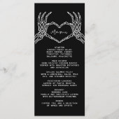 Gotisch Skelet Handen Halloween Bruiloft Menu (Voorkant)