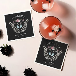 Gotisch Skelet Handen Hart Baby Jongen Douche Servet