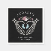 Gotisch Skelet Handen Hart Baby Jongen Douche Servet (Voorkant)