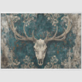  Gotisch Skelet Herten Schedel Decoupage Tissuepapier (Voorkant)