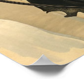 Gotisch skelet in zwart leren jas Poster (Hoek)