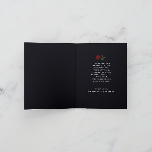 Gotisch Skelet Koppel Navy Trouw Bedankt (Binnen)