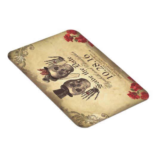 gotisch skelet koppel opslaan de datum magneet (Rechterzijde)