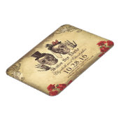  gotisch skelet koppel opslaan de datum magneet (Linkerzijde)