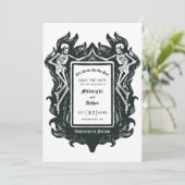 Gotisch Skelet Liefde Tot De Dood Doen Ons Deel Save The Date (Staand voorkant)