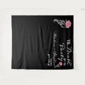 Gotisch Skelet Liefde Tot Dood Bruiloft Achtergron Wandkleed (Voorkant (horizontaal))