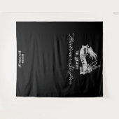 Gotisch Skelet Liefde Tot Dood Bruiloft Achtergron Wandkleed (Voorkant (horizontaal))