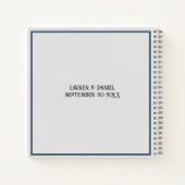 Gotisch Skelet Paar Bruiloft Gastenboek Notitieboek (Achterkant)