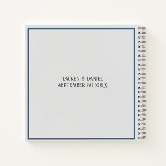 Gotisch Skelet Paar Bruiloft Gastenboek Notitieboek (Achterkant)