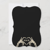 Gotisch skelet paar bruiloft kaart (Achterkant)