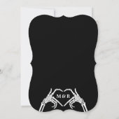 Gotisch skelet paar bruiloft kaart (Achterkant)