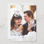 Gotisch skelet paar bruiloft kaart (Achterkant)