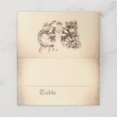 Gotisch Skelet Paar Naam Plaatskaartje (Buitenkant ongevouwen)