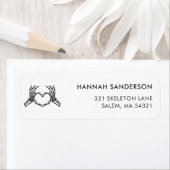 Gotisch Skelet Retouradreslabel Etiket (Insitu)