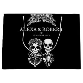 Gotisch skelet rozen koppel bruiloft groot cadeauzakje