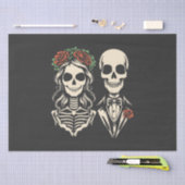 Gotisch skelet rozen koppel bruiloft tissuepapier (Craft)