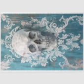  gotisch skelet schedel decoupage tissuepapier (Voorkant)