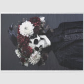 Gotisch skelet schedel decoupage tissuepapier (Voorkant)