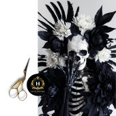 Gotisch skelet schedel decoupage tissuepapier