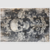 gotisch skelet schedel decoupage tissuepapier (Voorkant)