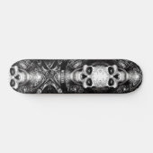 Gotisch Skelet Schedel Zwart & Wit Persoonlijk Skateboard (Horizontaal)