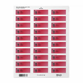 Gotisch Skelet Single Red Rose Retouradres Etiket (Full Sheet)
