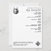 Gotisch skelet Volle Maan Laatste Trail Bacheloret Kaart (Achterkant)