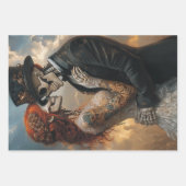 Gotisch skelet, voorstel, bruiloft, huwelijksreis inpakpapier vel (Voorkant 3)