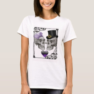 gotisch skeletkoppel t-shirt