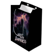 Gotisch spookkasteel onder onweer met tekst medium cadeauzakje (Voorkant Gekanteld)