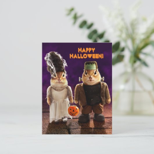 Gotisch stel uitnodiging briefkaart (Staand voorkant)