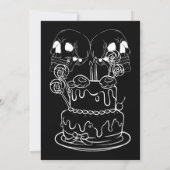 gotisch thema , uitnodiging voor halloween verjaar (Achterkant)