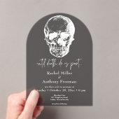 Gotisch tot de dood Skull Arch bruiloft Acryl Uitnodigingen (Insitu (Draagbaar))