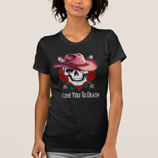 Gotisch Valentijn Shirt, skeletine T-shirt (Voorkant)