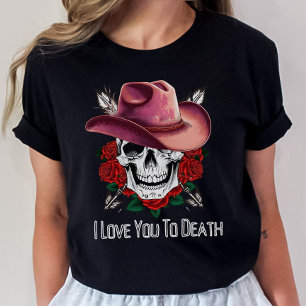 Gotisch Valentijn Shirt, skeletine T-shirt