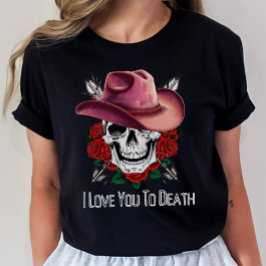Gotisch Valentijn Shirt, skeletine T-shirt