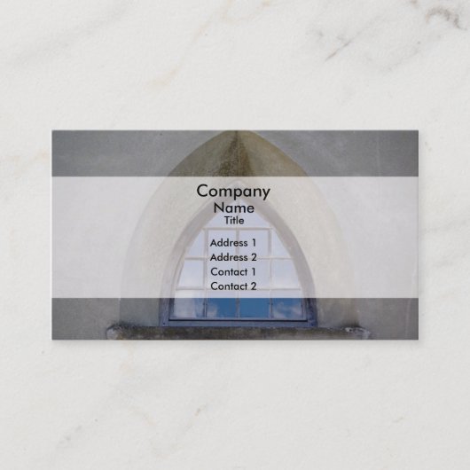 Gotisch venster visitekaartje (Voorkant)