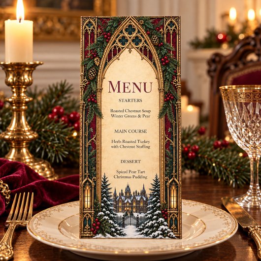 Gotisch Victoriaans Kerstmenu Menu