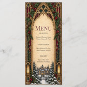 Gotisch Victoriaans Kerstmenu Menu (Voorkant)