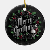 Gotisch Victoriaans kerstontwerp - Dark Elegance Keramisch Ornament (Voorkant)