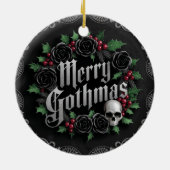 Gotisch Victoriaans kerstontwerp - Dark Elegance Keramisch Ornament (Achterkant)